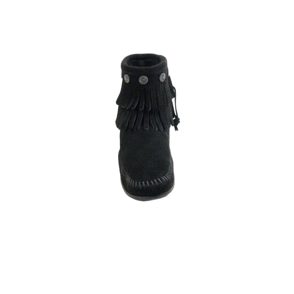 Minnetonka Double Fringe Side Zip Boot - Picture 8 of 15